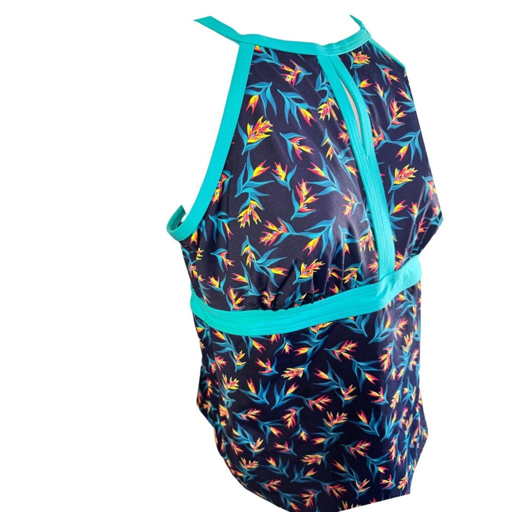 Lands End Womens Swim Suit Tankini Top Only Size M Pull-On With Spaghetti Straps - Picture 5 of 8